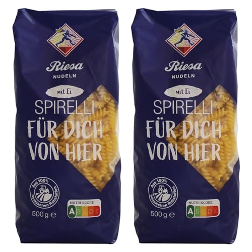 2er Pack Riesa Nudel Fitmacher Spiralen (2 x 500 g) Teigwaren, Spirelli, Riesa Nudeln, Pasta von Teigwaren Riesa GmbH