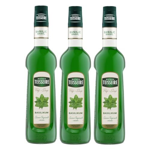 Mathieu Teisseire Getränke-Sirup Basilikum 0,7L - Cocktails (3er Pack) von Teisseire