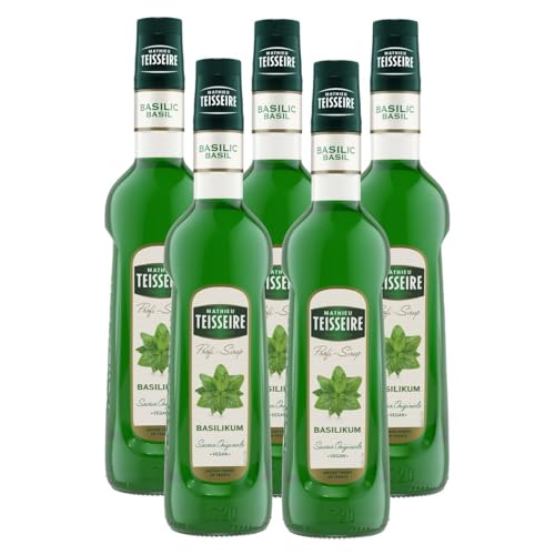 Mathieu Teisseire Getränke-Sirup Basilikum 0,7L - Cocktails (5er Pack) von Teisseire