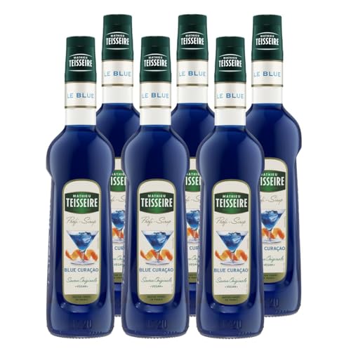 Mathieu Teisseire Getränke-Sirup Blue Curacao 0,7L - Cocktails (6er Pack) von Teisseire