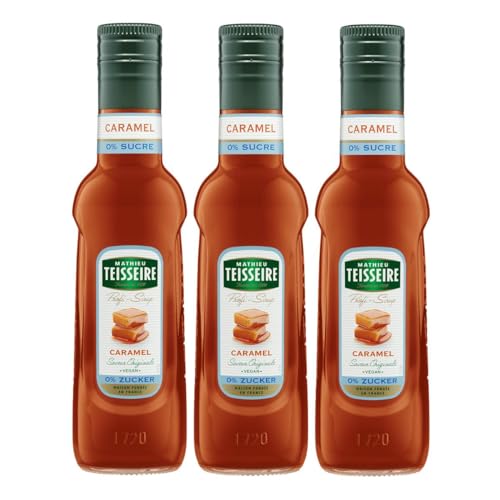 Mathieu Teisseire Getränke-Sirup Caramel 0% Zucker 0,25L - Cocktails (3er Pack) von Teisseire