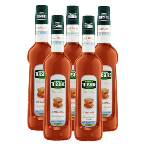 Mathieu Teisseire Getränke-Sirup Caramel 0% Zucker 0,7L - Cocktails (5er Pack) von Teisseire