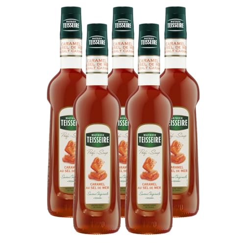 Mathieu Teisseire Getränke-Sirup Caramel au Sel de Mer 0,7L - Cocktails (5er Pack) von Teisseire