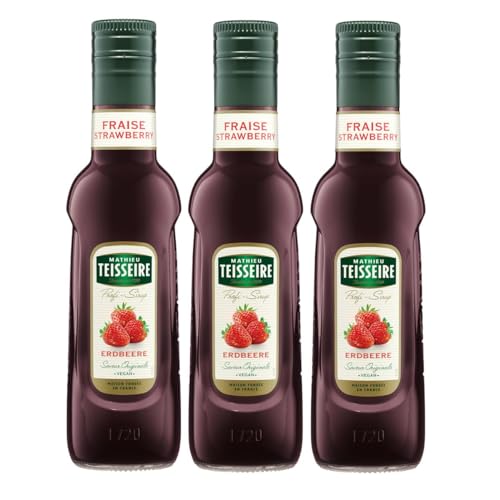 Mathieu Teisseire Getränke-Sirup Erdbeere 0,25L - Cocktails (3er Pack) von Teisseire