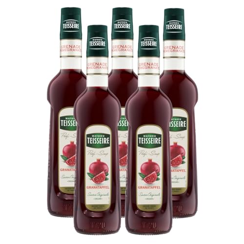 Mathieu Teisseire Getränke-Sirup Granatapfel 0,7L - Cocktails (5er Pack) von Teisseire