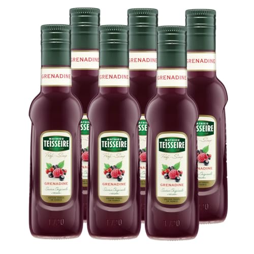 Mathieu Teisseire Getränke-Sirup Grenadine 0,25L - Cocktails (6er Pack) von Teisseire