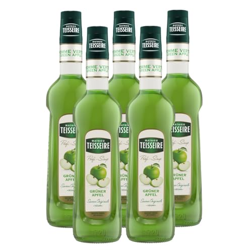 Mathieu Teisseire Getränke-Sirup Grüner Apfel 0,7L - Cocktails (5er Pack) von Teisseire