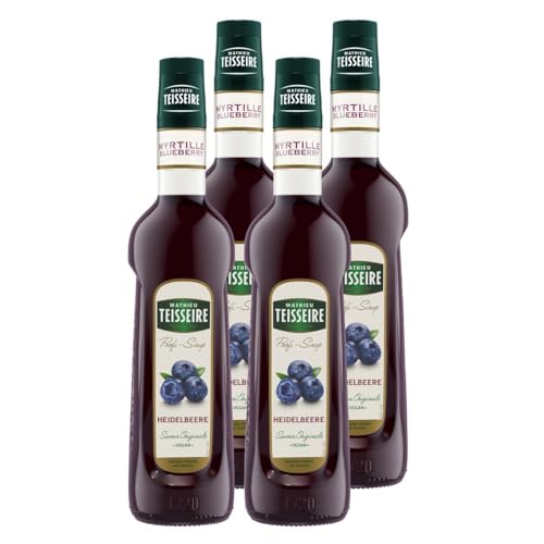 Mathieu Teisseire Getränke-Sirup Heidelbeere 0,7L - Cocktails (4er Pack) von Teisseire