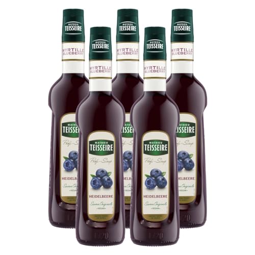 Mathieu Teisseire Getränke-Sirup Heidelbeere 0,7L - Cocktails (5er Pack) von Teisseire