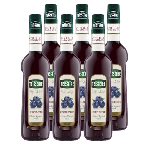 Mathieu Teisseire Getränke-Sirup Heidelbeere 0,7L - Cocktails (6er Pack) von Teisseire