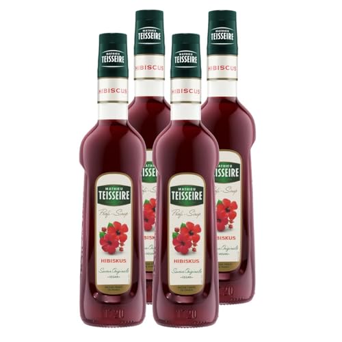 Mathieu Teisseire Getränke-Sirup Hibiskus 0,7L - Cocktails (4er Pack) von Teisseire