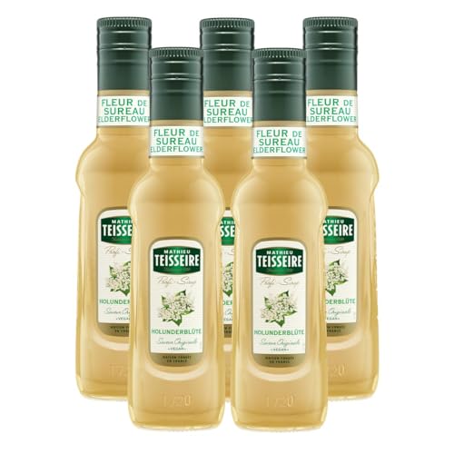 Mathieu Teisseire Getränke-Sirup Holunderblüte 0,25L - Cocktails (5er Pack) von Teisseire