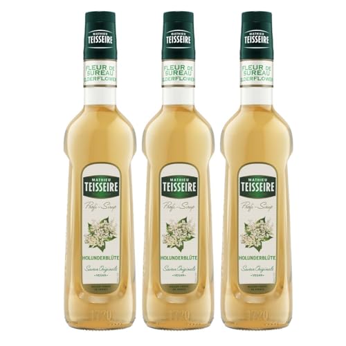 Mathieu Teisseire Getränke-Sirup Holunderblüte 0,7L - Cocktails (3er Pack) von Teisseire