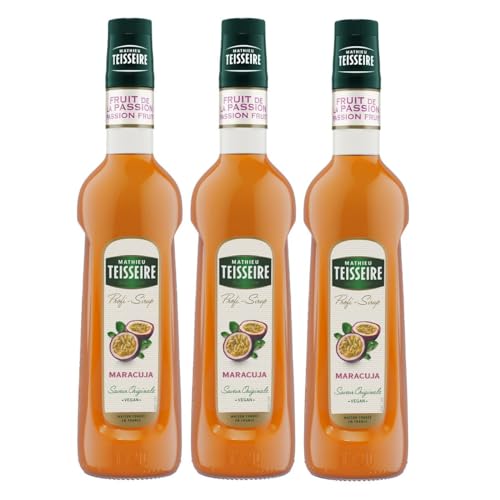 Mathieu Teisseire Getränke-Sirup Maracuja 0,7L - Cocktails (3er Pack) von Teisseire