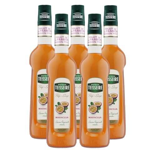 Mathieu Teisseire Getränke-Sirup Maracuja 0,7L - Cocktails (5er Pack) von Teisseire