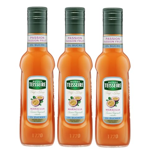 Mathieu Teisseire Getränke-Sirup Maracuja 0% Zucker 0,25L - Cocktails (3er Pack) von Teisseire