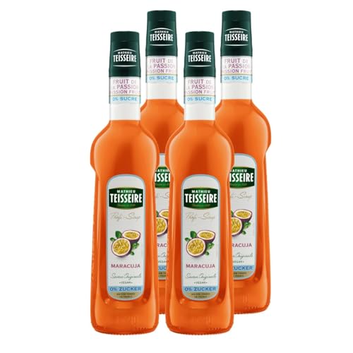 Mathieu Teisseire Getränke-Sirup Maracuja 0% Zucker 0,7L - Cocktails (4er Pack) von Teisseire