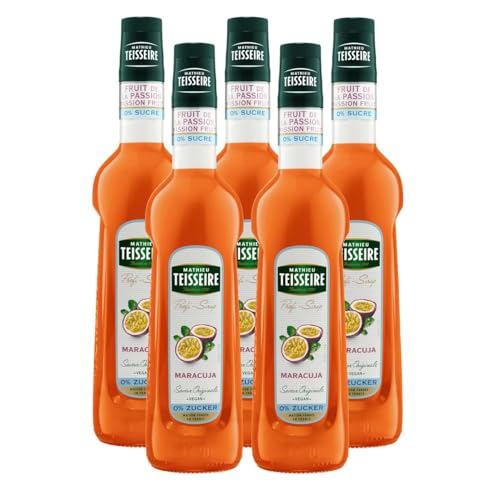 Mathieu Teisseire Getränke-Sirup Maracuja 0% Zucker 0,7L - Cocktails (5er Pack) von Teisseire