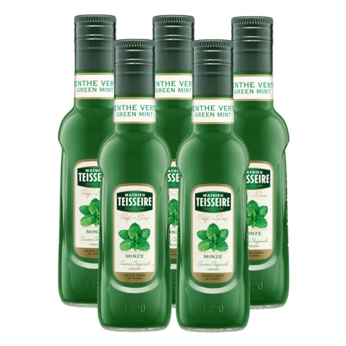 Mathieu Teisseire Getränke-Sirup Pfefferminz 0,25L - Cocktails (5er Pack) von Teisseire