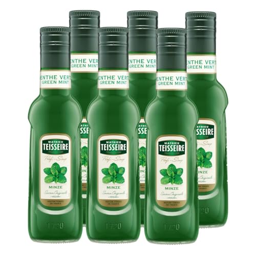 Mathieu Teisseire Getränke-Sirup Pfefferminz 0,25L - Cocktails (6er Pack) von Teisseire