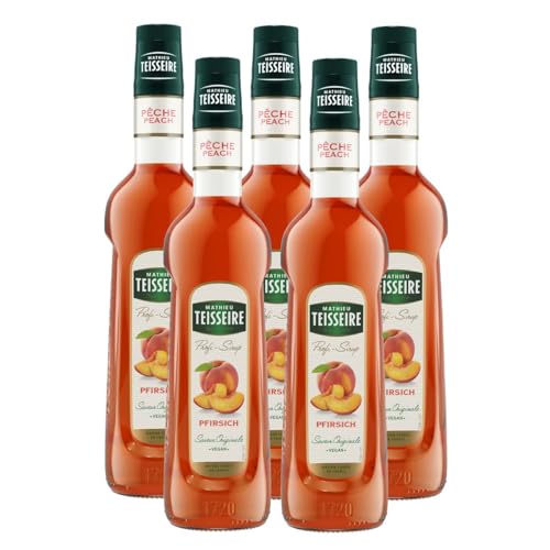 Mathieu Teisseire Getränke-Sirup Pfirsich 0,7L - Cocktails (5er Pack) von Teisseire