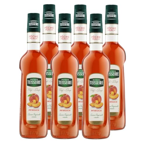 Mathieu Teisseire Getränke-Sirup Pfirsich 0,7L - Cocktails (6er Pack) von Teisseire