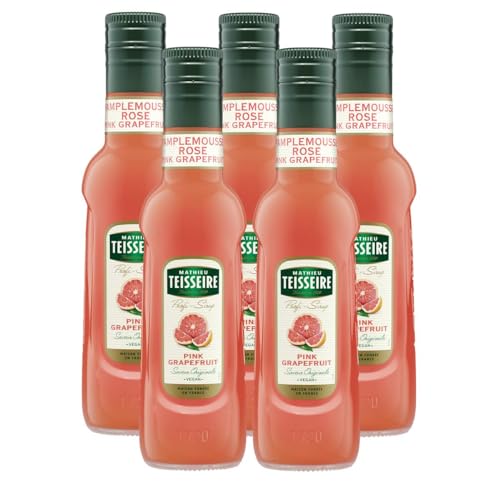 Mathieu Teisseire Getränke-Sirup Pink Grapefruit 0,25L - Cocktails (5er Pack) von Teisseire