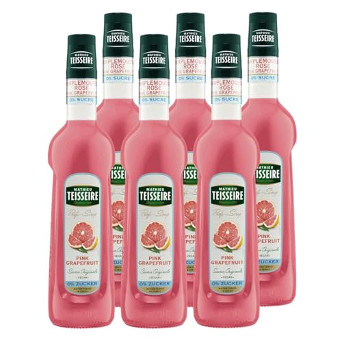 Mathieu Teisseire Getränke-Sirup Pink Grapefruit 0% Zucker 0,7L - Cocktails (6er Pack) von Teisseire