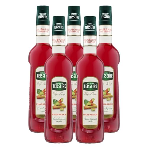 Mathieu Teisseire Getränke-Sirup Rhabarber 0,7L - Cocktails (5er Pack) von Teisseire