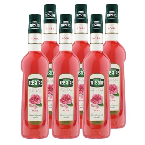 Mathieu Teisseire Getränke-Sirup Rose 0,7L - Cocktails (6er Pack) von Teisseire