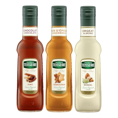 Mathieu Teisseire Getränke-Sirup Weihnachtszauber Set Zimt, Lebkuchen & Mandel je 250ml von Teisseire