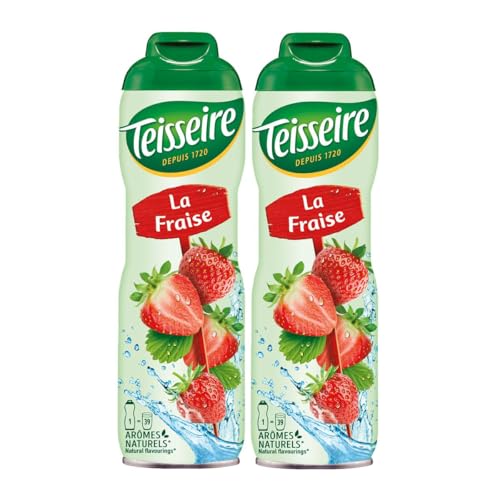 Teisseire Getränke-Sirup Erdbeere 600ml - Sirup der genauso schmeckt wie die Frucht (2er Pack) von Teisseire