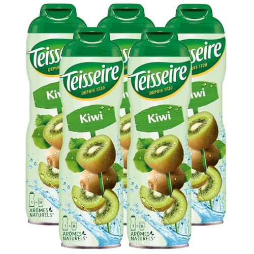 Teisseire Getränke-Sirup Kiwi 600ml - Sirup der genauso schmeckt wie die Frucht (5er Pack) von Teisseire