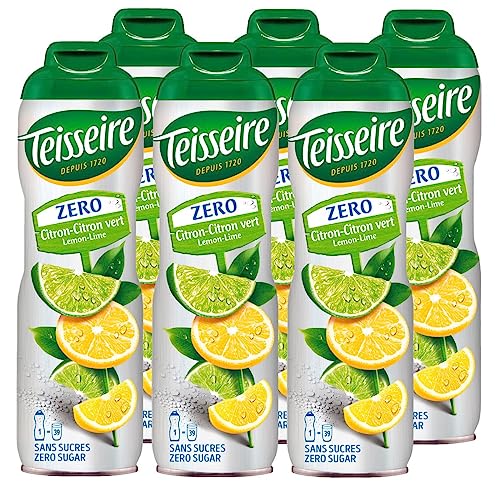 Teisseire Getränke-Sirup Lemon/Zitrone 0% - 600ml - Sirup der genauso schmeckt wie die Frucht (6er Pack) von Teisseire