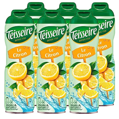 Teisseire Getränke-Sirup Lemon/Zitrone 600ml - Sirup der genauso schmeckt wie die Frucht (6er Pack) von Teisseire