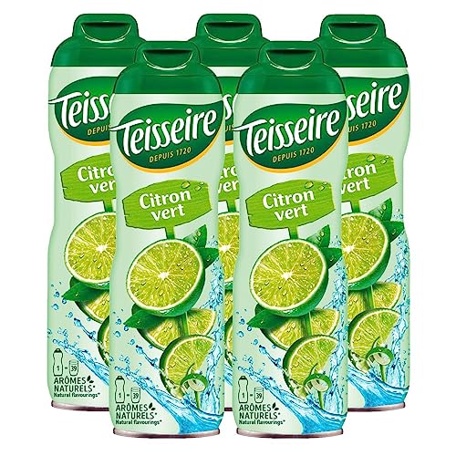 Teisseire Getränke-Sirup Lime/Limette 600ml - Sirup der genauso schmeckt wie die Frucht (5er Pack) von Teisseire