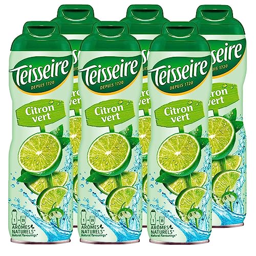 Teisseire Getränke-Sirup Lime/Limette 600ml - Sirup der genauso schmeckt wie die Frucht (6er Pack) von Teisseire