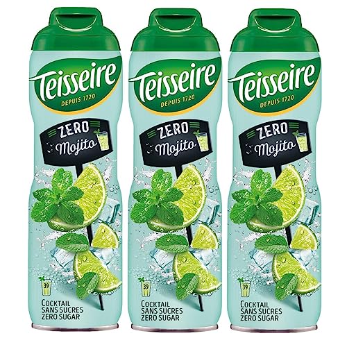 Teisseire Getränke-Sirup Mojito 0% 600ml - Cocktails Milchshakes (3er Pack) von Teisseire