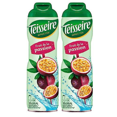 Teisseire Getränke-Sirup Passion Fruit/Passionsfrucht 600ml - Sirup der genauso schmeckt wie die Frucht (2er Pack) von Teisseire