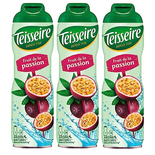 Teisseire Getränke-Sirup Passion Fruit/Passionsfrucht 600ml - Sirup der genauso schmeckt wie die Frucht (3er Pack) von Teisseire