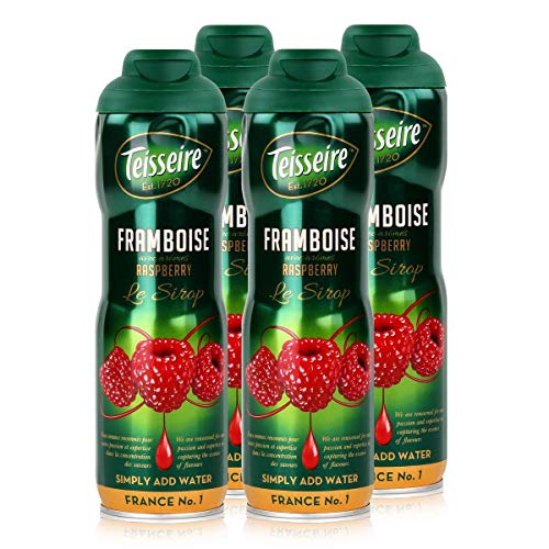 Teisseire Getränke-Sirup Raspberry/Himbeer 600ml - Sirup der genauso schmeckt wie die Frucht (4er Pack) von Teisseire