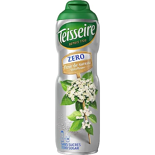 Teisseire Holunderblüte (Fleur de Sureau) Zero - Zuckerfrei für Erfrischungsgetränke, 60cl von Teisseire