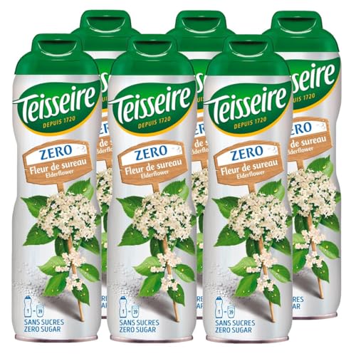 Teisseire Sirup Holunderblüte zero Zucker 600ml - Cocktails (6er Pack) von Teisseire