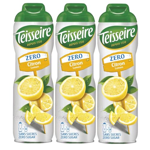 Teisseire Sirup Lemon/Zitrone zero Zucker 600ml - Cocktails (3er Pack) von Teisseire