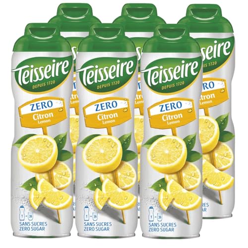 Teisseire Sirup Lemon/Zitrone zero Zucker 600ml - Cocktails (6er Pack) von Teisseire