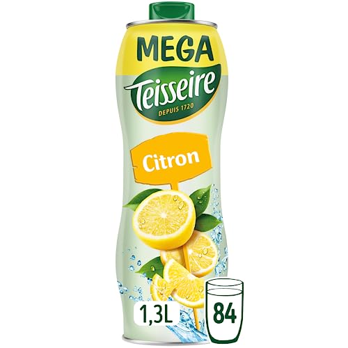 Teisseire Sirup Zitrone für Erfrischungsgetränke, Cocktails, Flasche 1,3 l von Teisseire