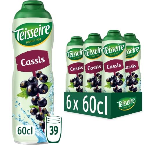 Teisseire Sirup aus Johannisbeere für Erfrischungsgetränke, Cocktails, recycelbare Kanister, 6 x 60 cl von Teisseire