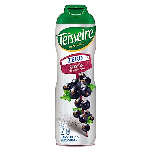 Teisseire Sirup Cassis zero Zucker 600ml - Cocktails Milchshakes (1er Pack) von Teisseire