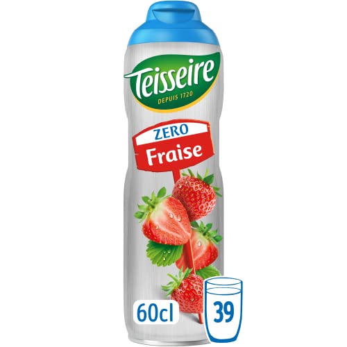 Teisseire Zuckerfrei, Sirup Erdbeere für Erfrischungsgetränke, Cocktails, Flasche 60 cl von Teisseire