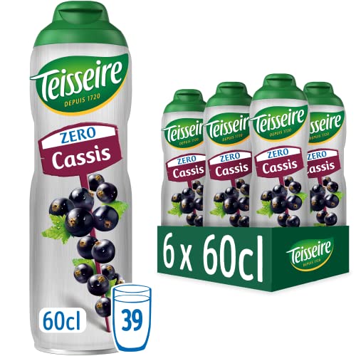 Teisseire Zuckerfrei, Sirup Schwarze Johannisbeere für Erfrischungsgetränke, Cocktails, Flasche 60cl von Teisseire